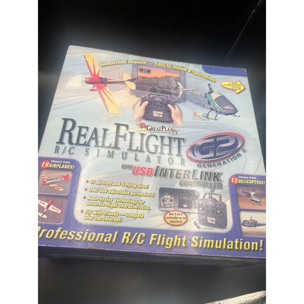 Vintage Great Planes Real Flight Deluxe Simulator CD & Cords